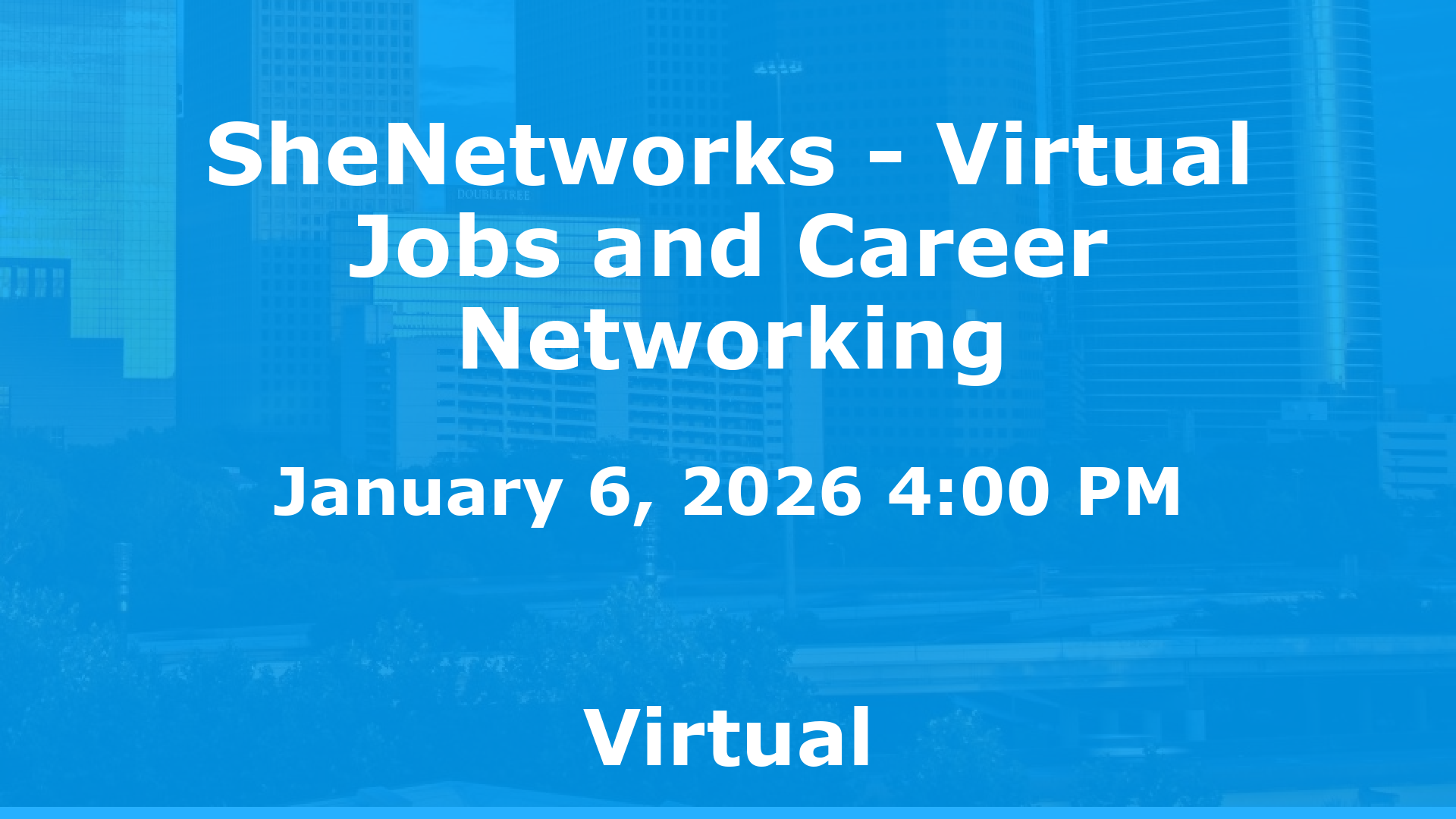 SheNetworks - Virtual Jobs and Career Networking event image